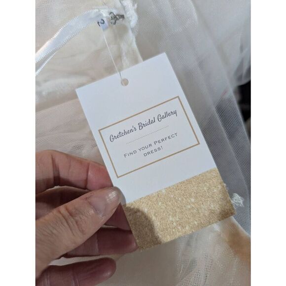 Gretchen's Bridal Gallery Women's Ivory Detachable Bridal Skirt Style Qadira Siz - Picture 9 of 10